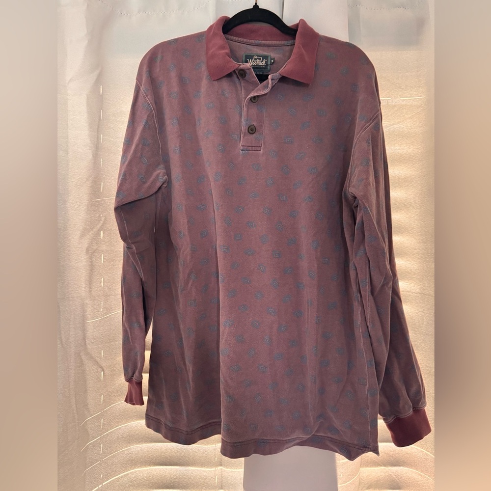 WOOLRICH Vintage 90s Long Sleeve Collared Shirt